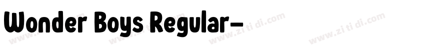 Wonder Boys Regular字体转换